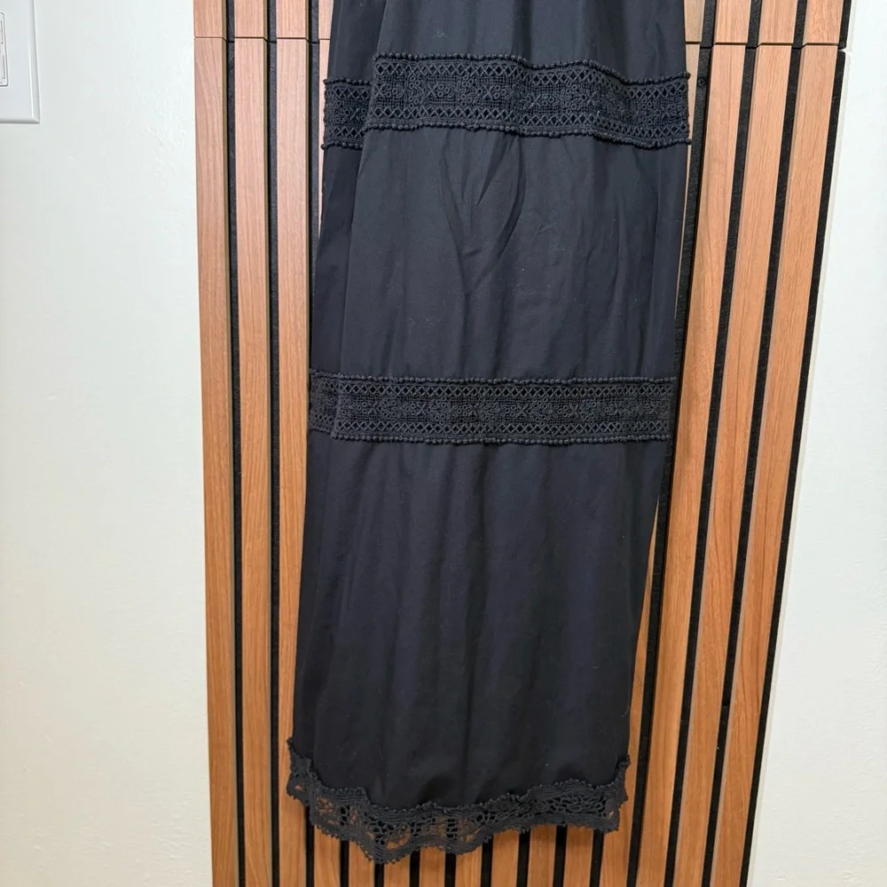 Abercrombie Elegant Black Lace Midi Dress
